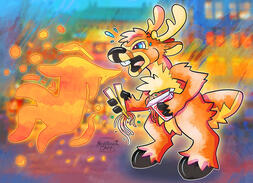 Anthro New England 2022: Back to the 90s! (GOH). Supersponsor badge artwork