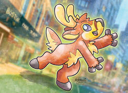 Anthro New England 2022: Back to the 90s! (GOH). Attendee badge artwork.