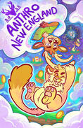 Anthro New England 2022: Back to the 90s (GOH)! Conbook art (front).